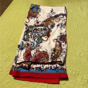 Paisley Print Flare Pants pull on